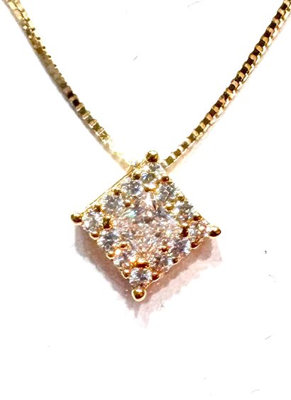 Halskette Sommer Dame in Gelbgold Cubic Zirconia P.L. I.SETT QUADRO ZIRC PI N/Z 2.00 G - P.L. I.SETT QUADRO ZIRC PI N/Z 2.00 G